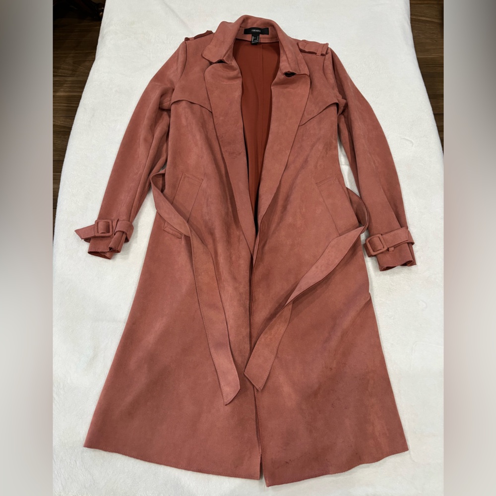 Forever 21 Rust Brown Suede Coat